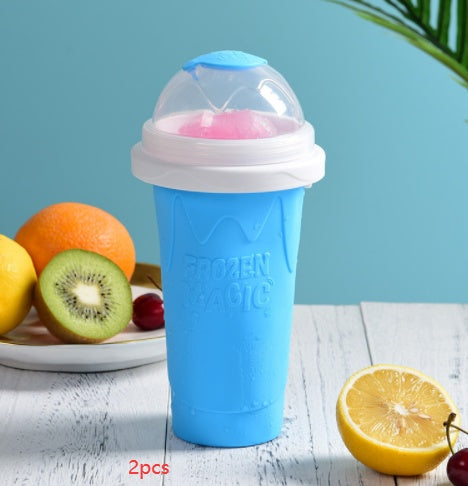 2Pcs Blue Smoothie Cup