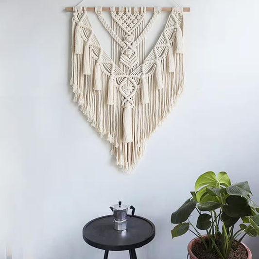 Big Macrame Wall Hanging | Hand-Knotted Cotton Rope Tapestry | Bohemian Wall Décor | Living Room Bedroom Nursery