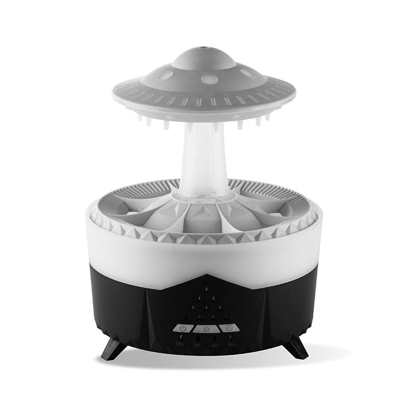 Futuristic device with a UFO-like top on a white background
