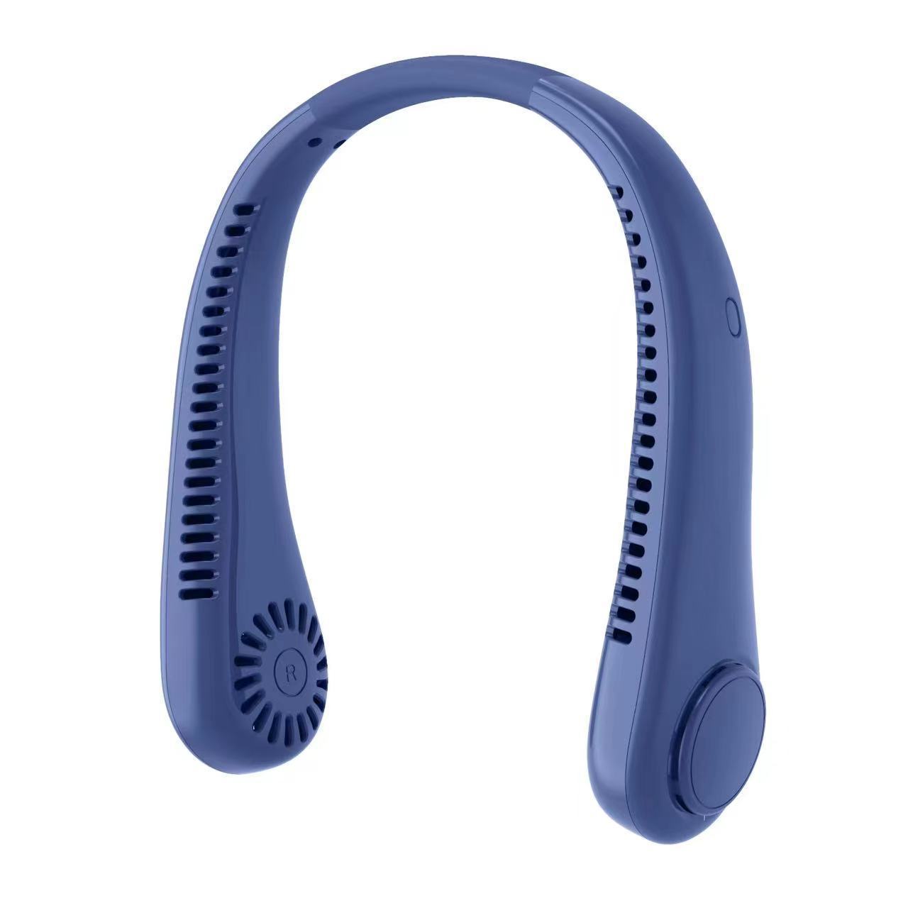 Blue Portable Neck Fan