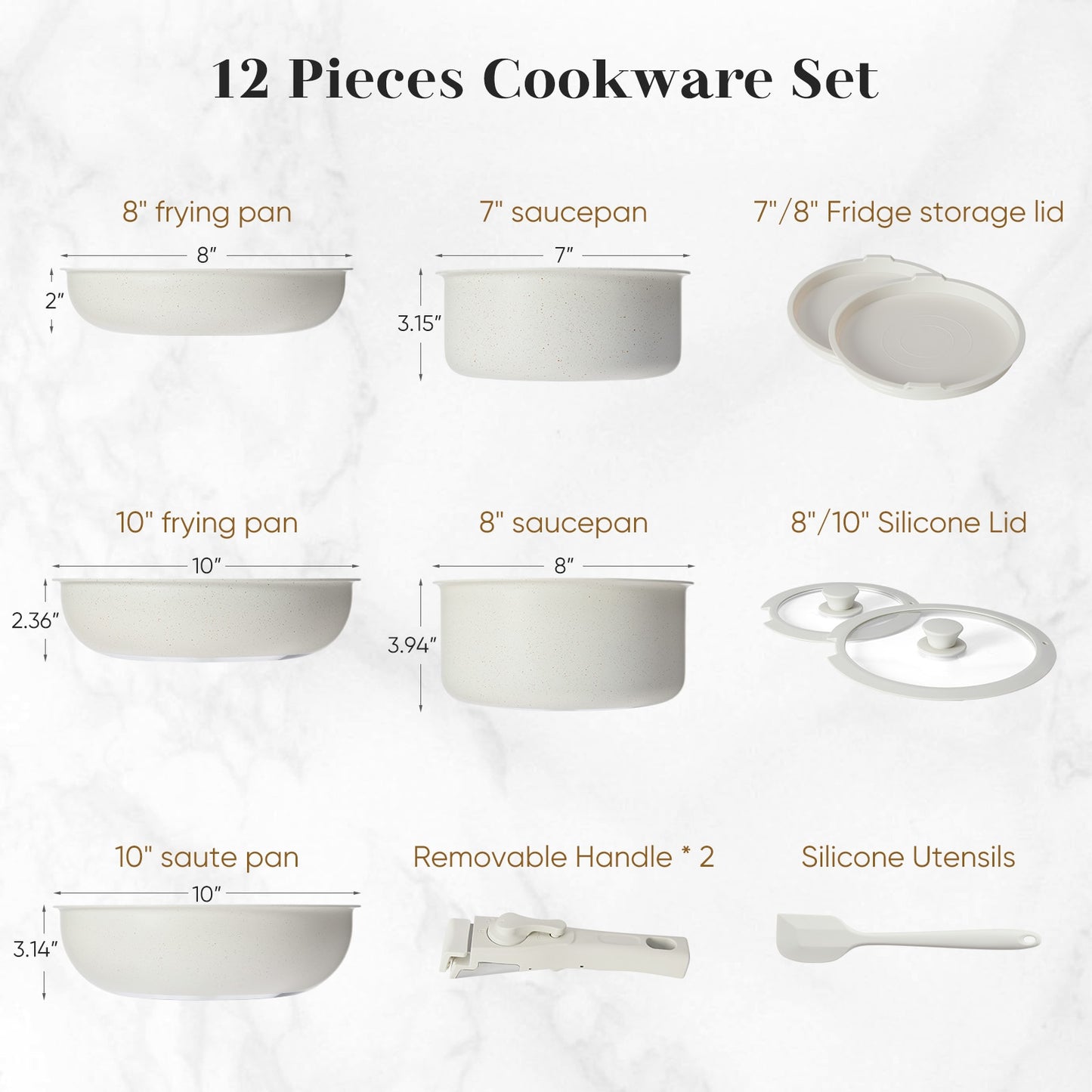 Cookware Set Dimensions