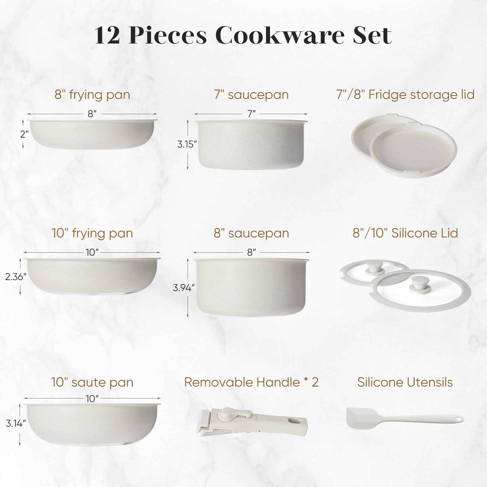 Cookware Set Dimensions