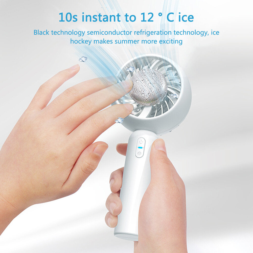 Cooling In Few Seconds: This cooling panel can lower the temperature in just 10 seconds. Rub the heat sink against your skin and your body temperature will instantly drop by 5°C. Apply it to areas with active blood circulation such as your face, wrists or neck to gradually cool down your whole body! (Ice cooling mode) The longer it runs, the lower the temperature becomes! Click the power button 3 times for maximum wind speed, then click on the ice cooling option.