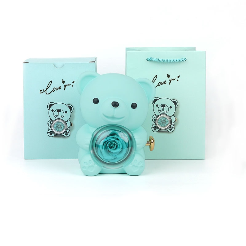 Cyan Teddy Bear Gift