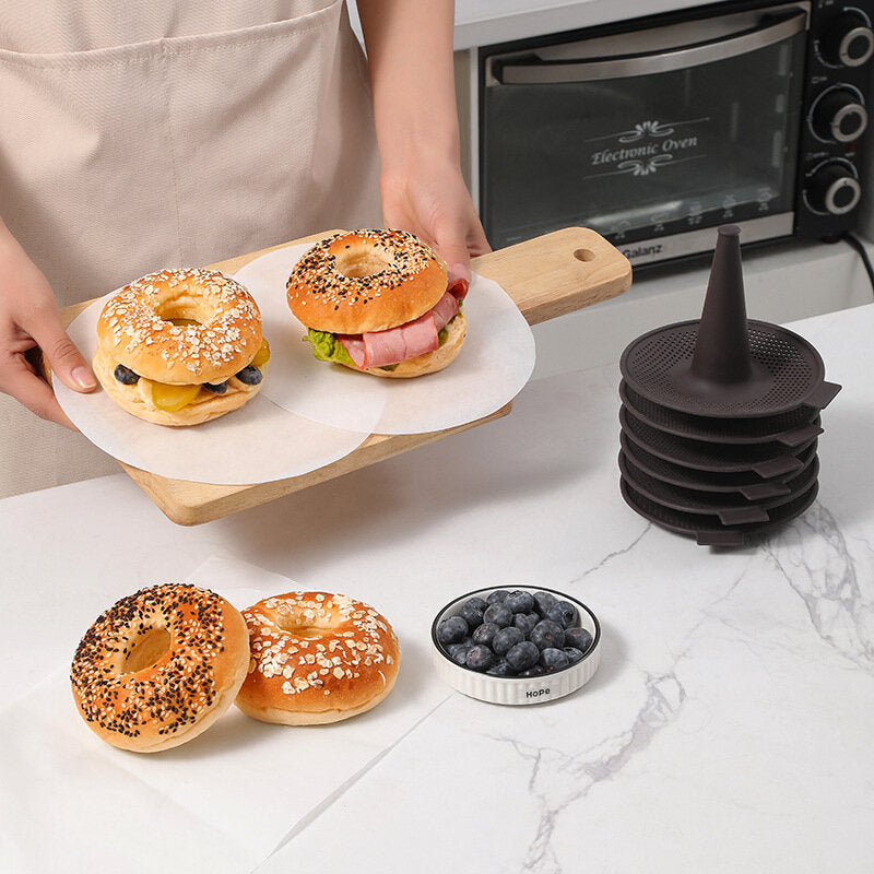 Easy to Use Donut Molds: Friendly to new bakers or any baking likers, push the botton of the silicone donut mold after cooling a few moment and the doughnut comes out easily.