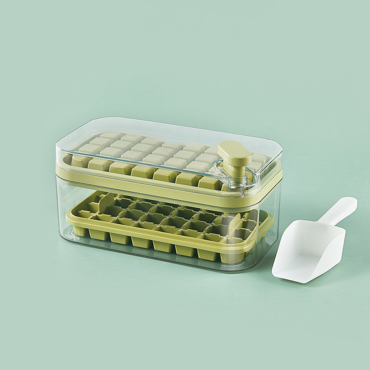 Ice Cube Tray || Best innovative design for your cocktails and drinks - Green Set Double Layer