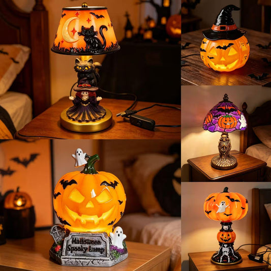 Halloween Pumpkin Lamps – 7 Styles | Spooky Table Decor