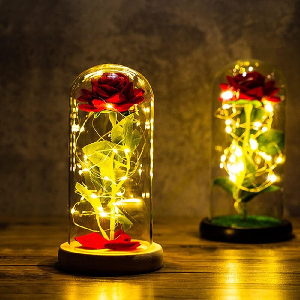 LED Strip light with glass lampshade creative romantic atmosphere for lover.