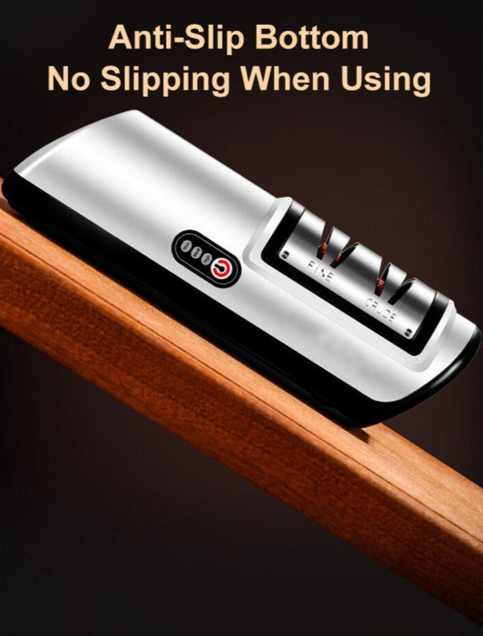 Our Electric Sharpener comes with anti-slip bottom for stable using