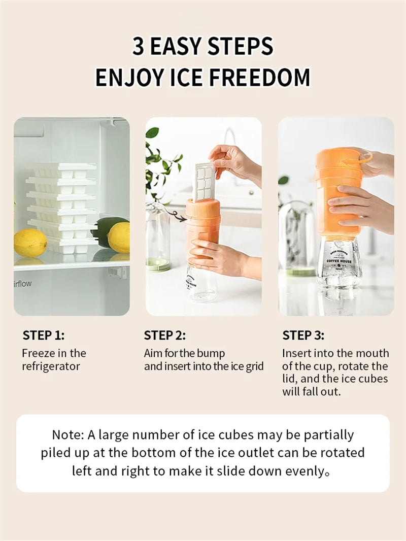 PP Ice Cube Mold with lid