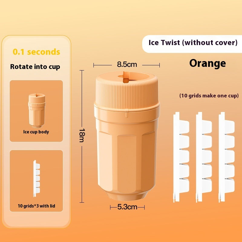 Peach Ice Cube Molds without cover