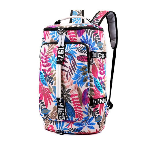 Pink Maple Leaf Gym Bag