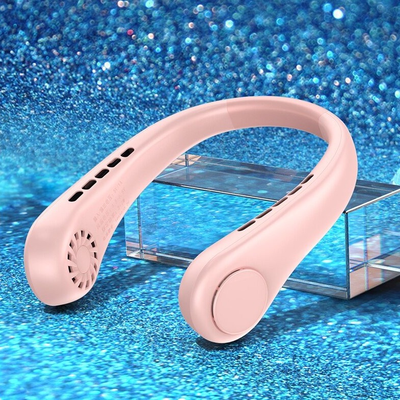 Pink Neck Fan with Three Gears