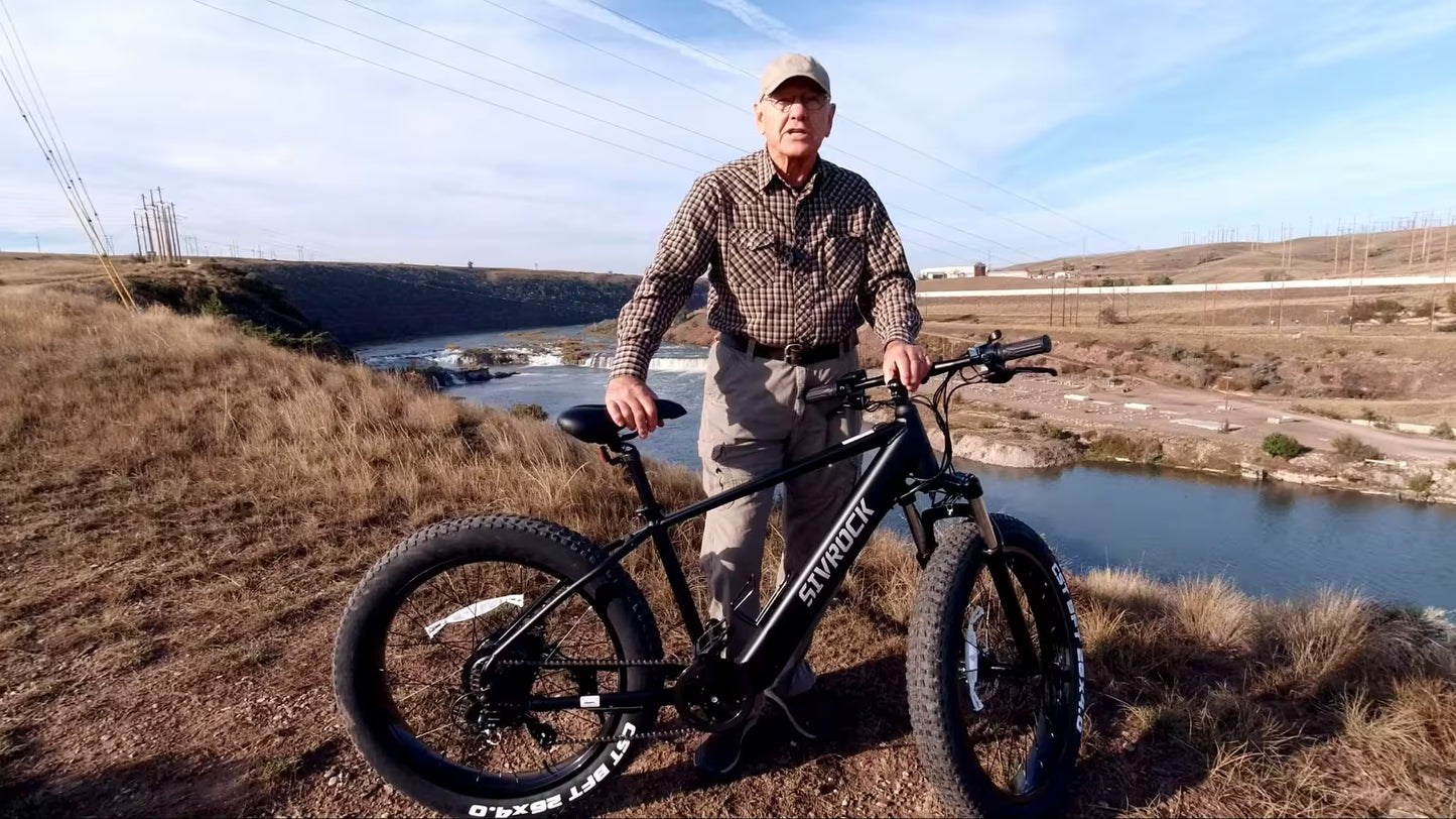 SIVROCK 1000W Fat Tire Electric Bike for Adults – 75-Mile Range, 25MPH, 15AH Battery, 4-Mode All-Terrain