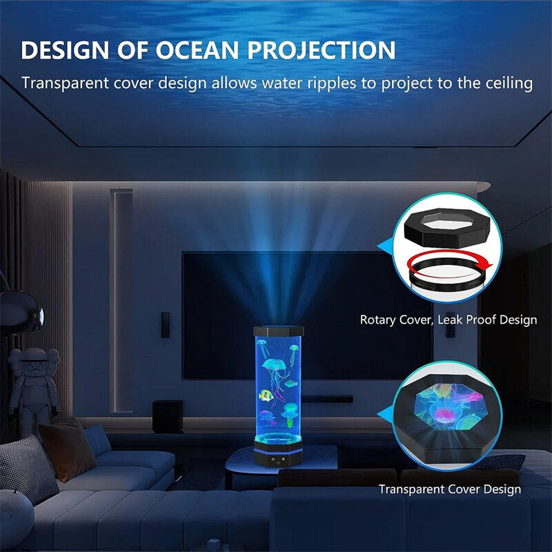 Serenity and Style Combined - The Unique Rechargeable Jellyfish Lamp