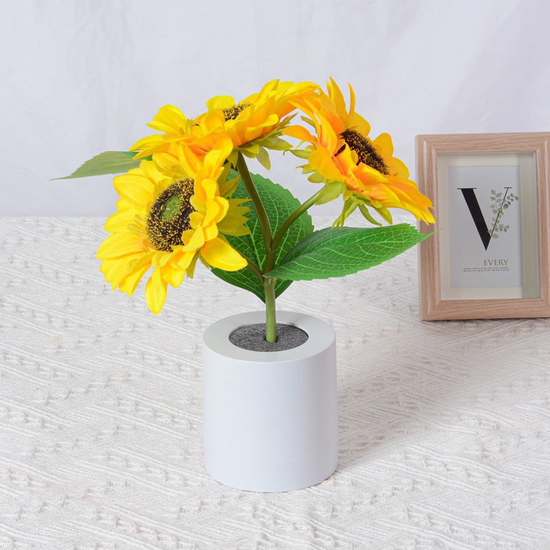 Sunflower Lamp Three Flower Style