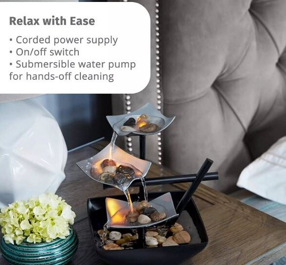 Waterfall Desktop Fountain - Relax with Ease