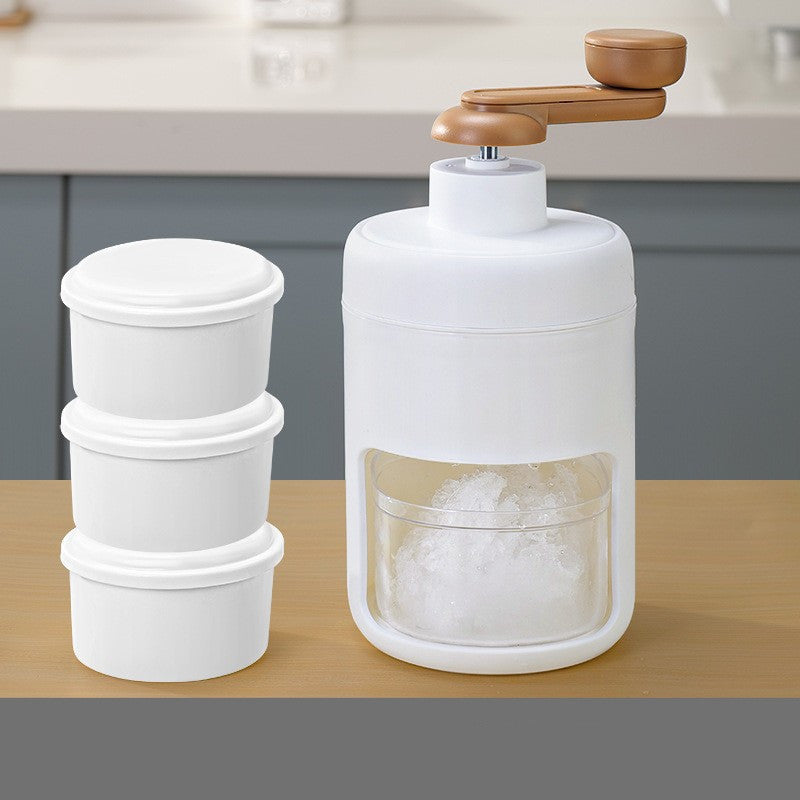 White Ice Crusher with three boxes