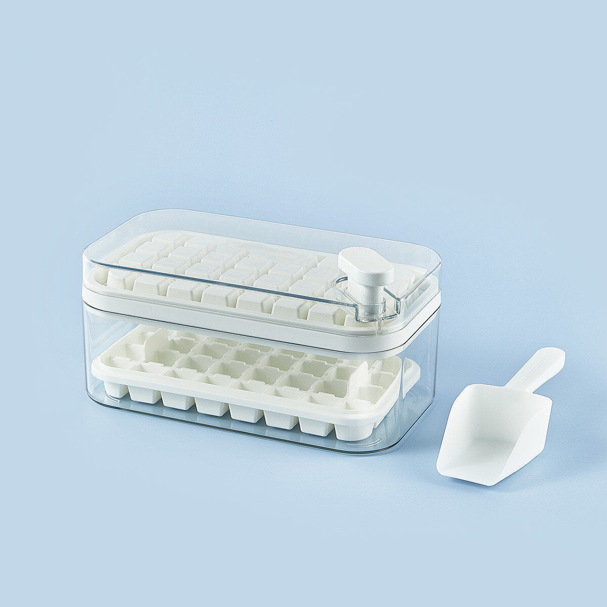Ice Cube Tray || Best innovative design for your cocktails and drinks - White Set Double Layer
