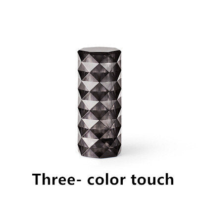 Black Crystal Table Lamp - 3colors touch model