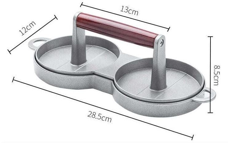 Round Burger Double Head Style Dimensions