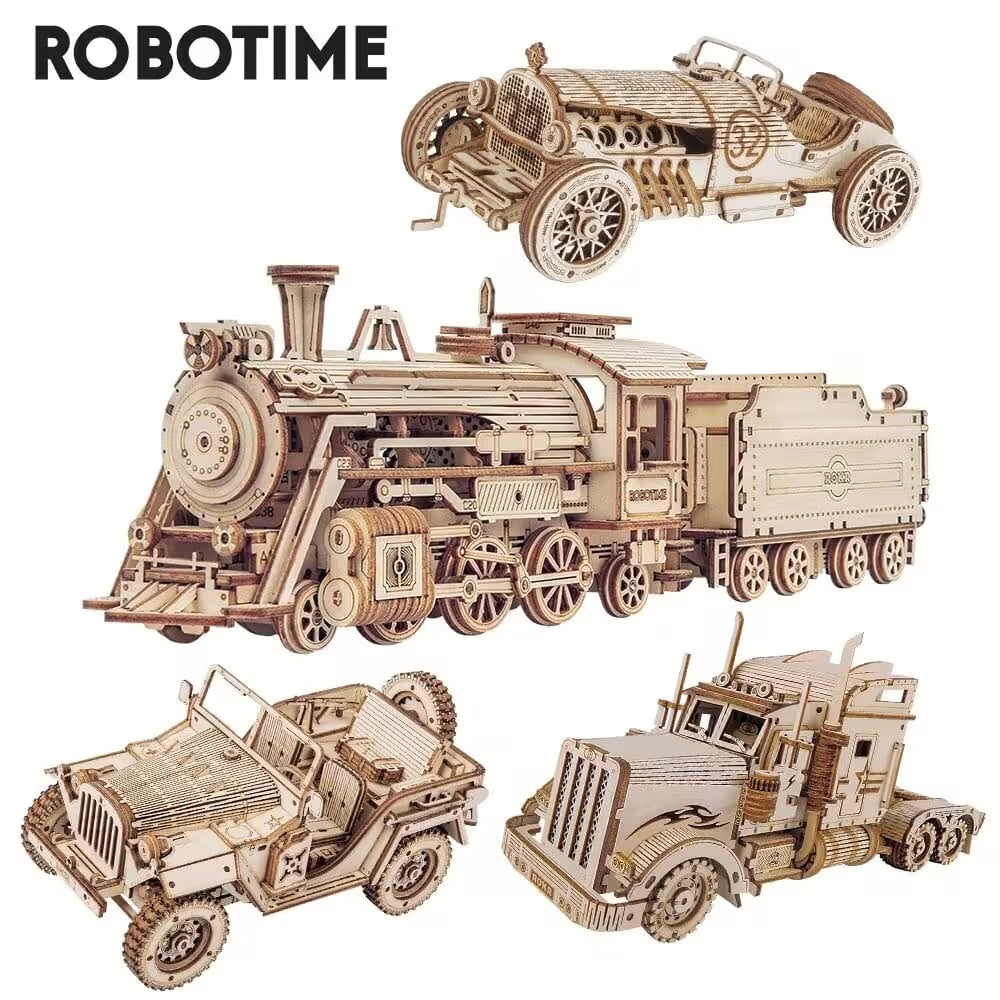 Premium 3D Wooden Puzzle DIY Model Kit for Kids & Adults