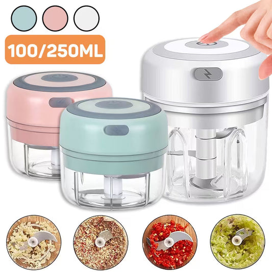 Compact USB Electric Food Chopper Portable Mini Vegetable & Fruit Processor