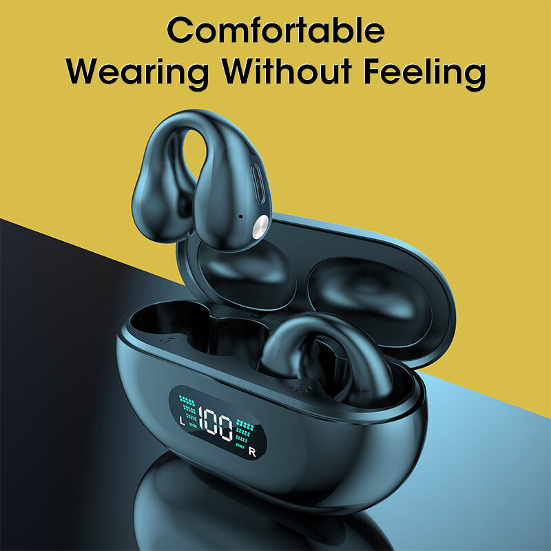 The Wireless Earbuds not worn in the ear, comfortable & painless
