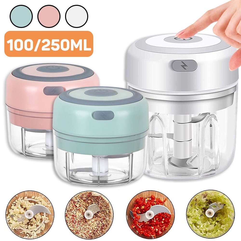 The Best Selling & Trending Electric Chopper - Two Sizes Available 100ml/250ml - Three Colors Available Green/White/Pink
