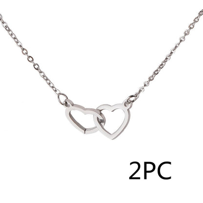 2 Pcs Silver Necklace