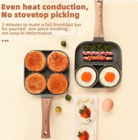 Even heat distribution to give you the best performance and well-cooked omelet