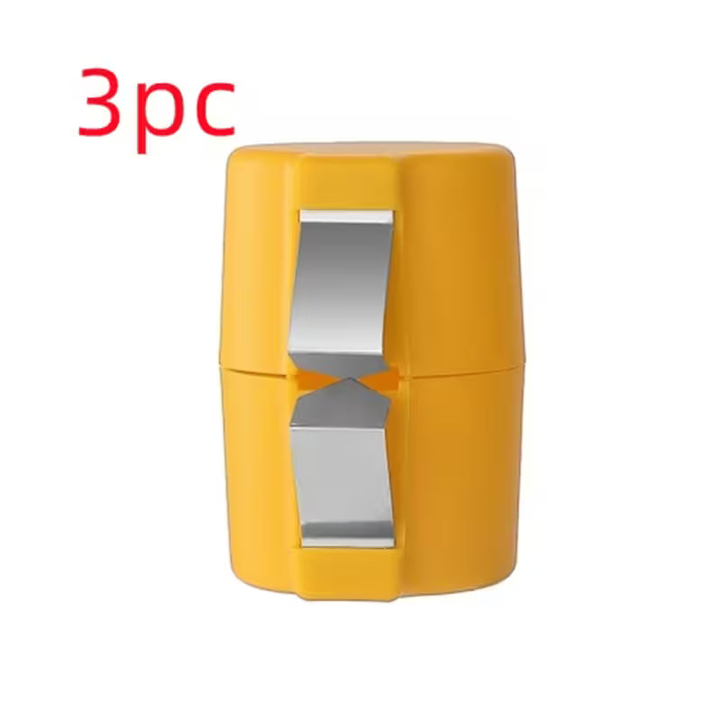 Yellow hourglass-shaped container with silver interior on a white background, labeled '3pc'.