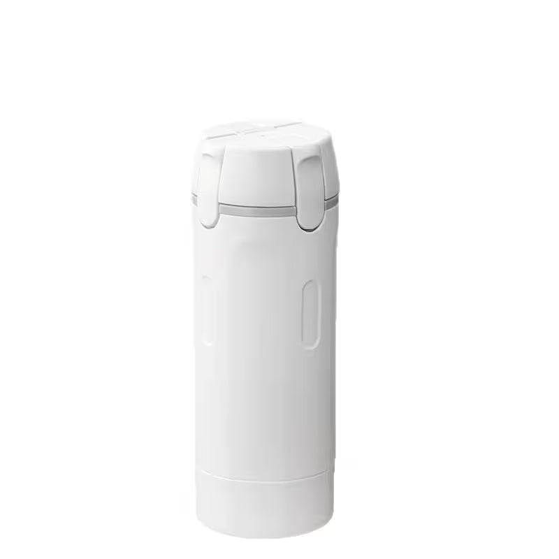 White thermos bottle on a white background