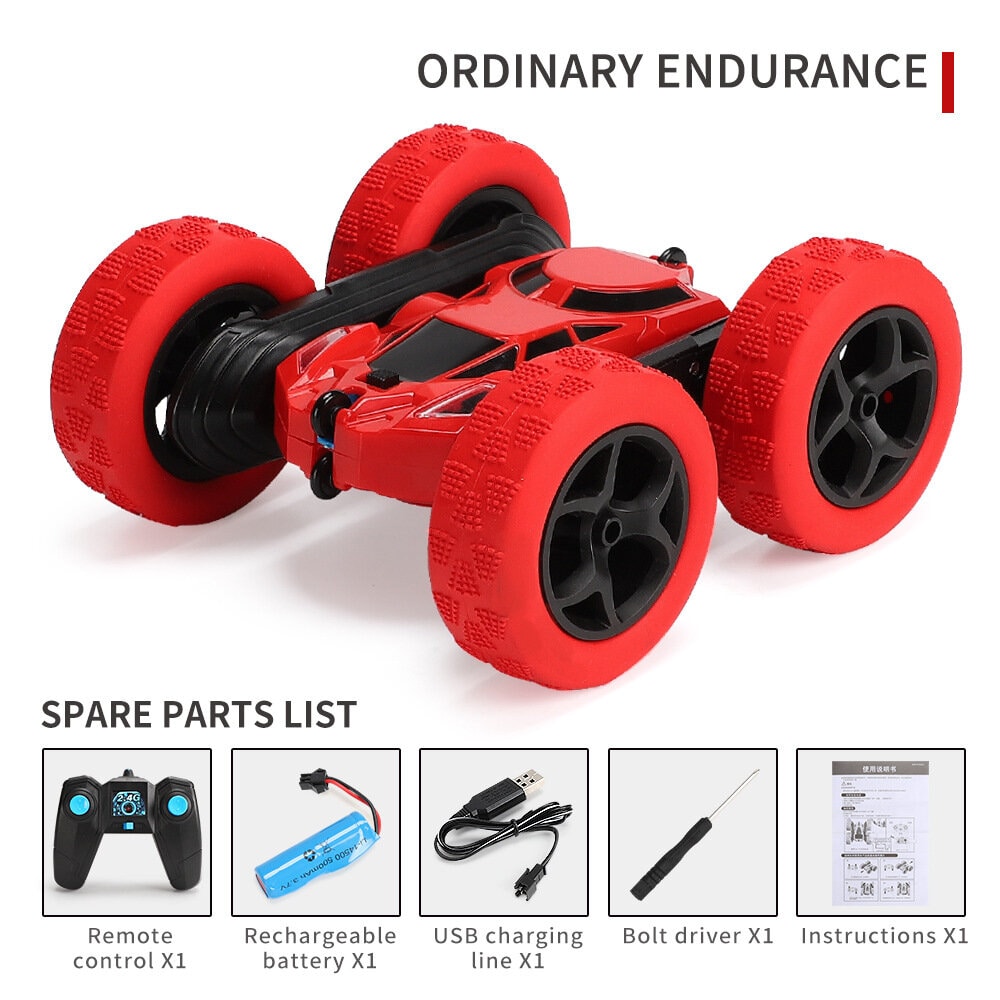 The Best Selling RC Stunt Car Toy - Red Color - Free Shipping Worldwide