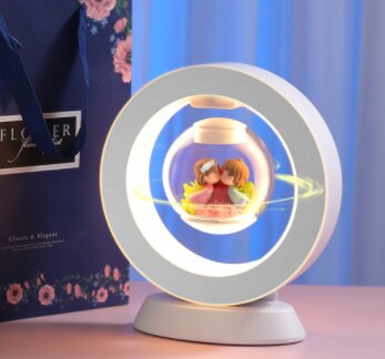 Sweet Lovers Round Bottom Romantic Lamp Gift - No Bluetooth Audio