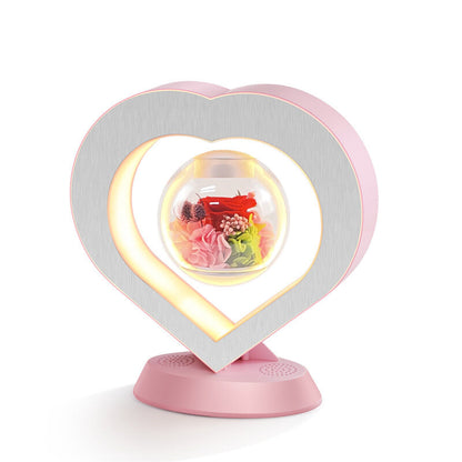 Red Rose Romantic Lamp Gift - With Bluetooth Audio