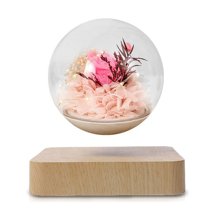 Light Wood Grain Pink Style Flower Ornament
