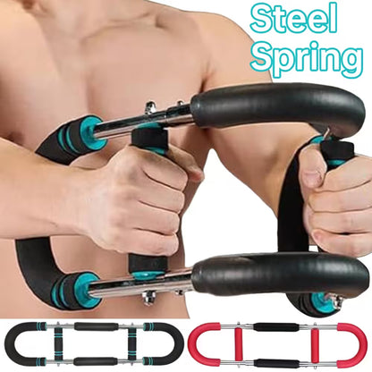 Adjustable U-Shape Twister Arm Trainer – Steel Spring Chest Expander for Biceps, Triceps, Back & Chest