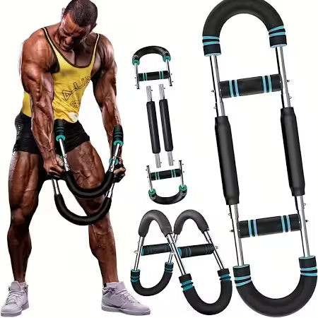 Adjustable U-Shape Twister Arm Trainer – Steel Spring Chest Expander for Biceps, Triceps, Back & Chest
