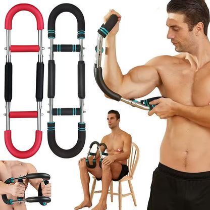 Adjustable U-Shape Twister Arm Trainer – Steel Spring Chest Expander for Biceps, Triceps, Back & Chest