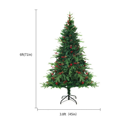 6-foot artificial Christmas tree with dimensions on a white background