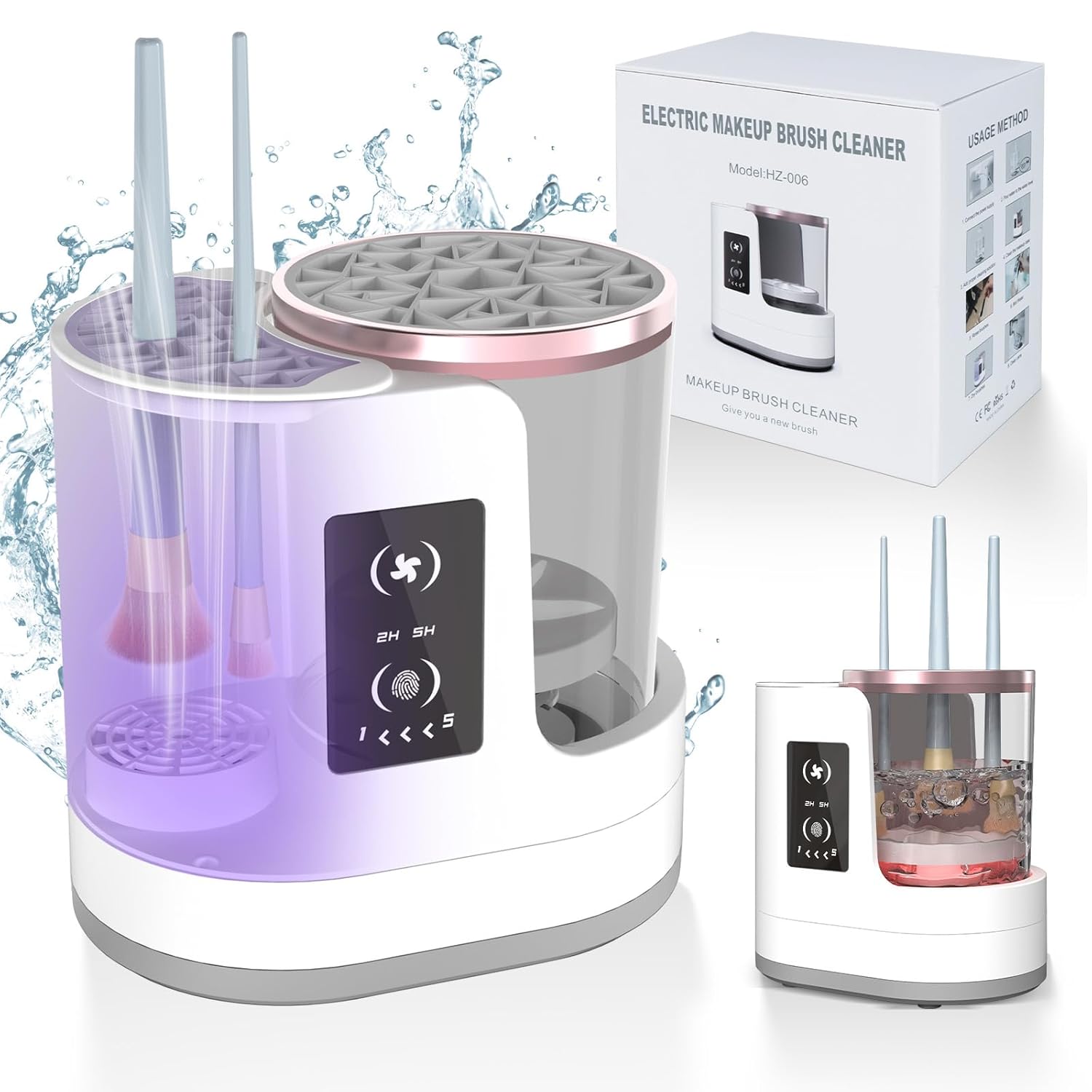 Automatic 3 in-1 Makeup Brush Dryer and Washer