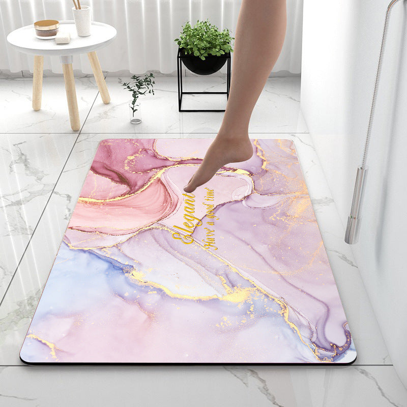 Bath Rug - Marble Pink Color