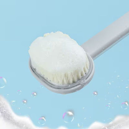Best Back Scrubber For Shower With Handle  | Built-In Soap Dispenser | Soft Nylon Bristles | 36cm Reach