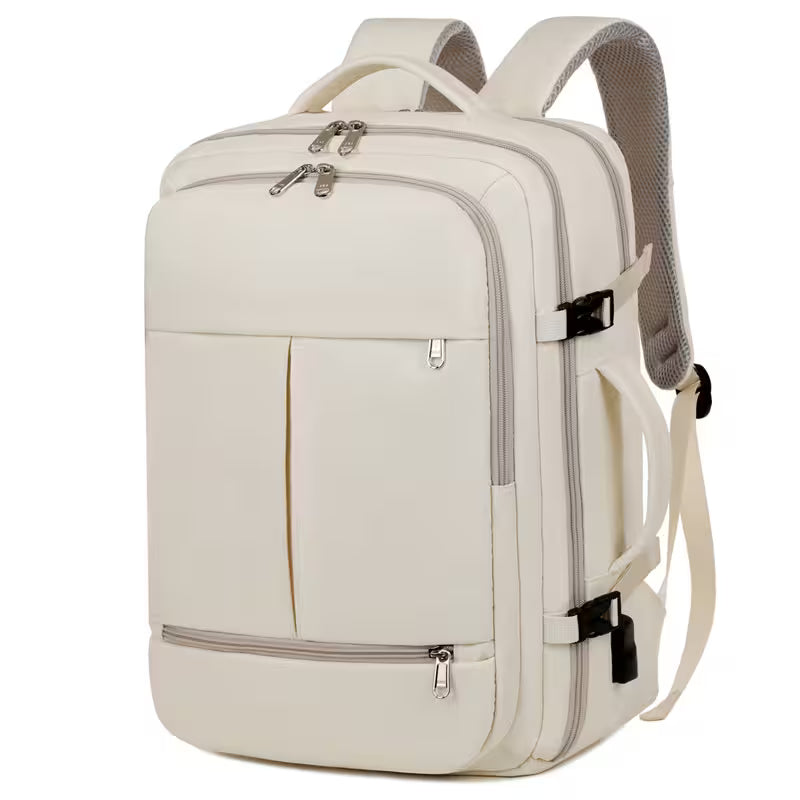 White Travel Backpack