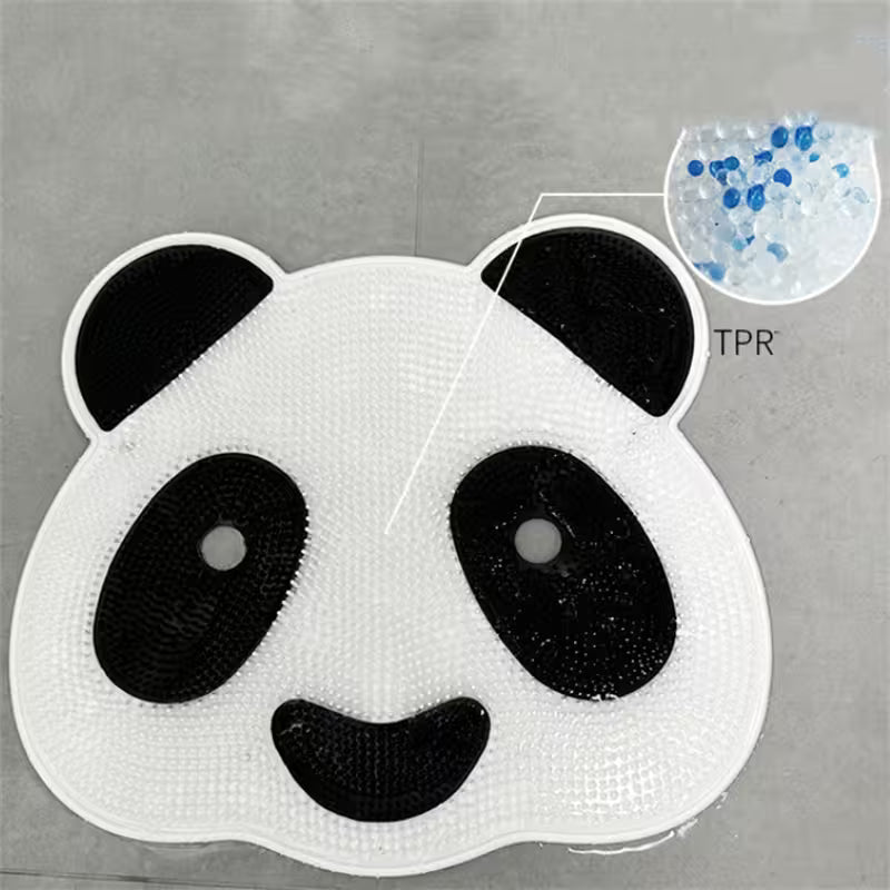 Best Shower Foot Scrubber Mat | Anti-Slip 54 Suction Cups | TPR Dual Bristles | 35×40cm