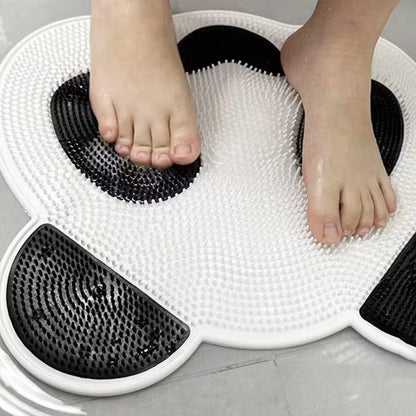 Best Shower Foot Scrubber Mat | Anti-Slip 54 Suction Cups | TPR Dual Bristles | 35×40cm
