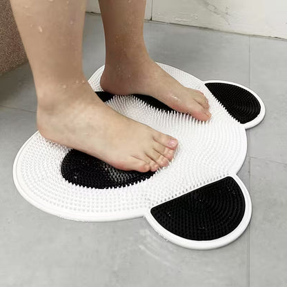 Best Shower Foot Scrubber Mat | Anti-Slip 54 Suction Cups | TPR Dual Bristles | 35×40cm