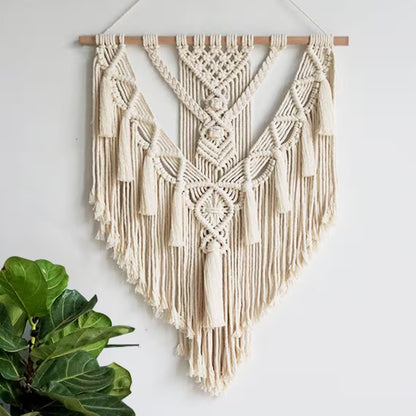 Big Macrame Wall Hanging | Hand-Knotted Cotton Rope Tapestry | Bohemian Wall Décor | Living Room Bedroom Nursery