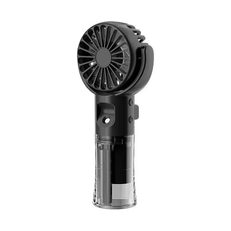Black handheld vacuum cleaner on a white background